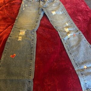 Vintage bell bottom angel jeans sz 5